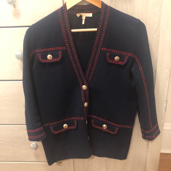 Maje Cardigan with contrasting top stitching - Picture 4 of 7